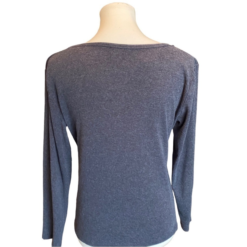Ann Taylor Gray Cotton Long Sleeve - Picture 2 of 3